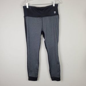 Hind H Motion Gray Black Reflect Strip Jogger Pants Leggings Women's Size Large